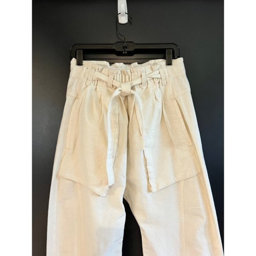 NWOT FREE PEOPLE Sky Rider Straight Leg Paperbag Pants SIZE S - Picture 9 of 9